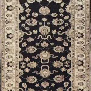 Hand-Knotted Afghan Chobi Ziegler Design 100% Wool Rug (Size 2.9 X 9.6) Brrsf-399