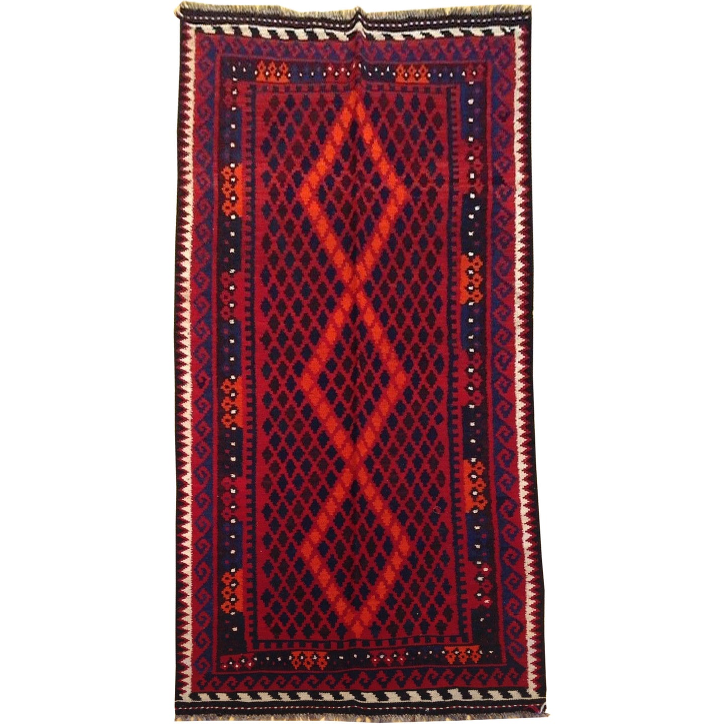 Hand-Woven Afghan Tribal Momana Kilim Handmade Wool Rug (Size 3.3 X 6.10) Brral-5193