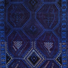 Load image into Gallery viewer, Hand-Knotted Persian Blue Overdyed Wool Handmade Rug (Size 5.3 X 7.8) Brrsf-714