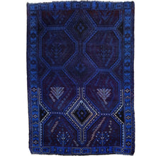Load image into Gallery viewer, Hand-Knotted Persian Blue Overdyed Wool Handmade Rug (Size 5.3 X 7.8) Brrsf-714