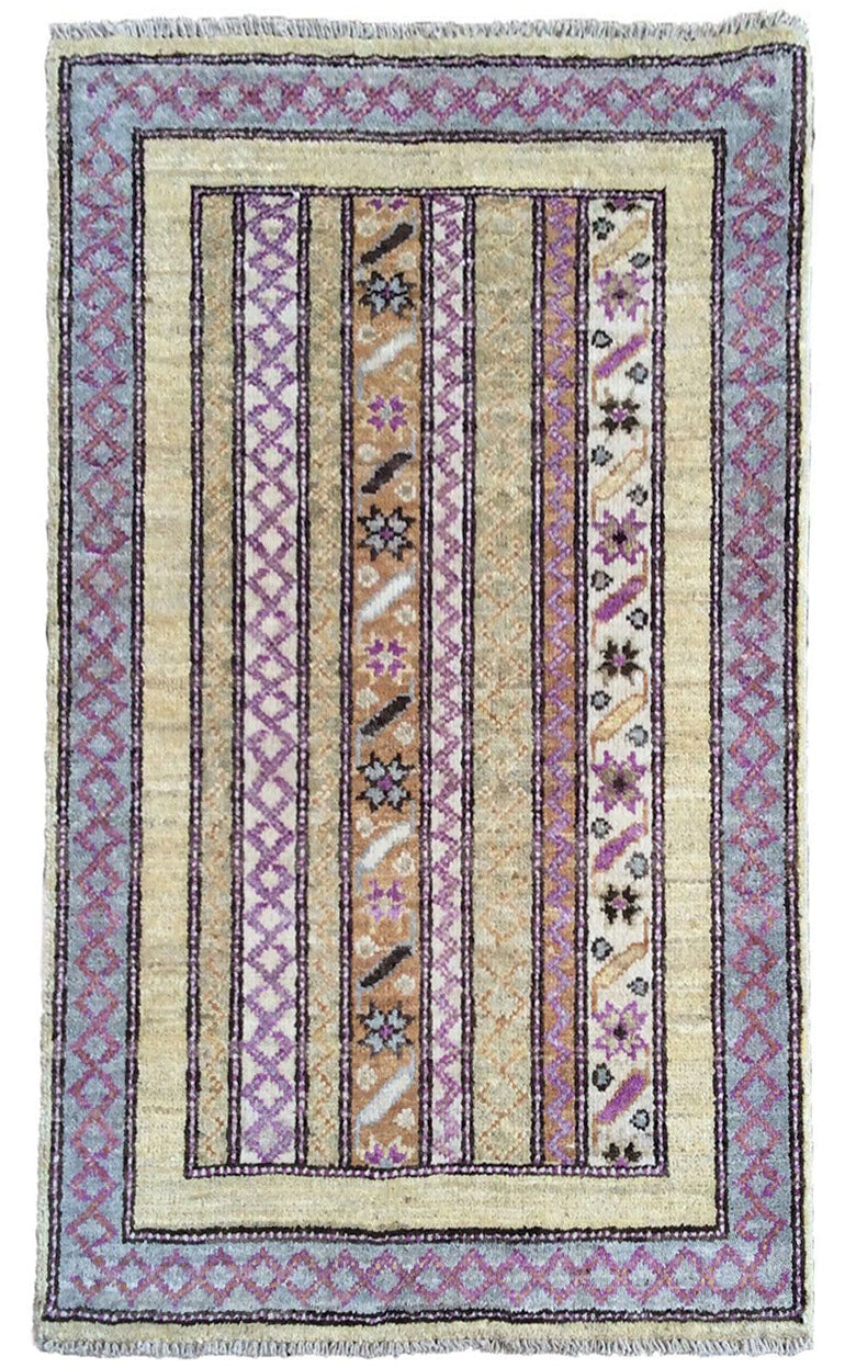 Hand-Knotted Peshawar Traditional Design Handmade Wool Rug (Size 2.0 X 3.0) Brrsf-1023