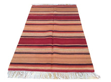 Load image into Gallery viewer, Hand-Woven Southwestern Reversible Kilim Wool Rug (Size 4.2 X 6.9) Brrsf-1065