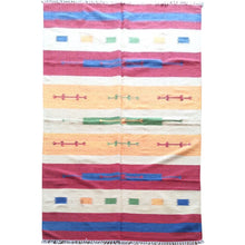 Load image into Gallery viewer, Hand-Woven Flatweave Southwestern Design Handmade Cotton Rug (Size 4.10 X 7.6) Brrsf-1392