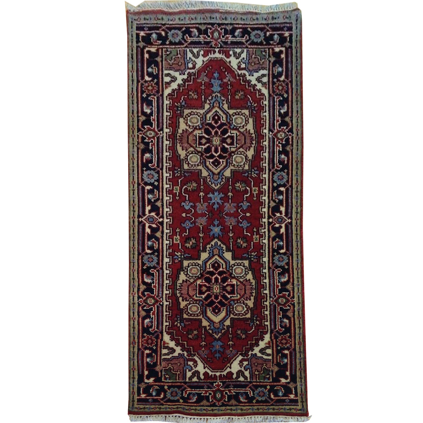 Hand-Knotted Serapi/Heriz Design 100% Wool Rug (Size 2.6 X 6.1) Brral-1797