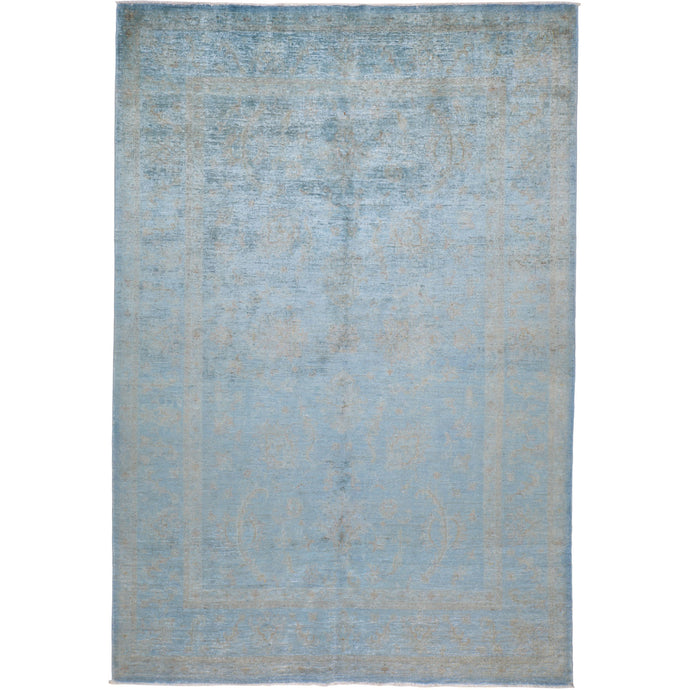Hand-Knotted Fine Tribal Peshawar Overdyed Chobi Wool Rug (Size 5.9 X 8.3) Brral-3984