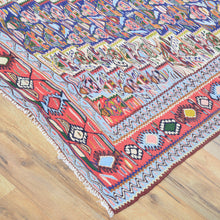 Load image into Gallery viewer, Hand-Woven Reversible Persian Sanna Kilim Flatweave Handmade Rug (Size 6.2 X 9.1) Brral-4035