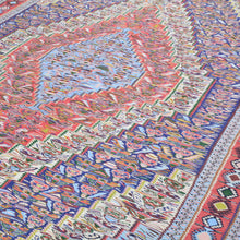 Load image into Gallery viewer, Hand-Woven Reversible Persian Sanna Kilim Flatweave Handmade Rug (Size 6.2 X 9.1) Brral-4035