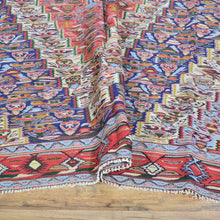 Load image into Gallery viewer, Hand-Woven Reversible Persian Sanna Kilim Flatweave Handmade Rug (Size 6.2 X 9.1) Brral-4035