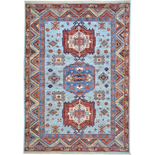 Load image into Gallery viewer, Hand-Knotted Fine Tribal Kazak Design Handmade Wool Rug (Size 5.8 X 8.0) Cwral-9270