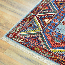 Load image into Gallery viewer, Hand-Knotted Fine Tribal Kazak Design Handmade Wool Rug (Size 5.8 X 8.0) Cwral-9270