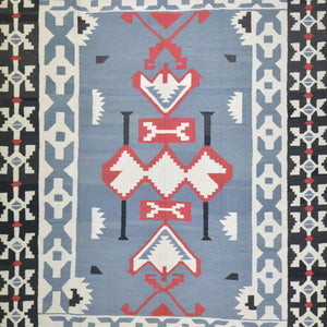 Hand-Woven Reversible Southwestern Design Handmade Rug (Size 8.4 X 9.9) Cwral-10902