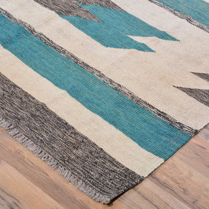 Hand-Woven Reversible Modern Design Handmade Wool Rug (Size 8.2 X 9.8) Cwral-10917