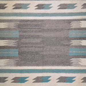 Hand-Woven Reversible Modern Design Handmade Wool Rug (Size 8.2 X 9.8) Cwral-10917