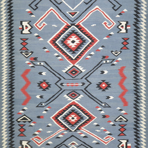 Hand-Woven Reversible Southwestern Design Handmade Wool Rug (Size 6.7 X 9.10) Cwral-10932