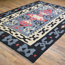 Load image into Gallery viewer, Hand-Woven Reversible Southwestern Design Handmade Wool Rug (Size 6.0 X 9.0) Cwral-10935