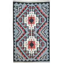 Load image into Gallery viewer, Hand-Woven Flat-Weave Southwestern Design Handmade Wool Rug (Size 4.9 X 7.9) Cwral-10941