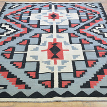 Load image into Gallery viewer, Hand-Woven Flat-Weave Southwestern Design Handmade Wool Rug (Size 5.0 X 6.10) Cwral-10944