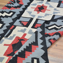 Load image into Gallery viewer, Hand-Woven Flat-Weave Southwestern Design Handmade Wool Rug (Size 5.0 X 6.10) Cwral-10944