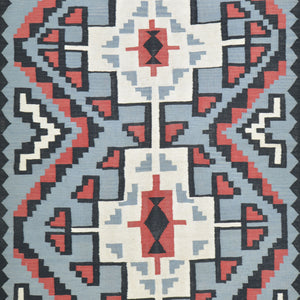 Hand-Woven Flat-Weave Southwestern Design Handmade Wool Rug (Size 5.0 X 6.10) Cwral-10944