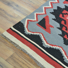 Load image into Gallery viewer, Hand-Woven Flat-Weave Southwestern Design Handmade Wool Rug (Size 2.8 X 9.11) Cwral-10947