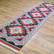 Load image into Gallery viewer, Hand-Woven Flat-Weave Southwestern Design Handmade Wool Rug (Size 2.8 X 9.11) Cwral-10947