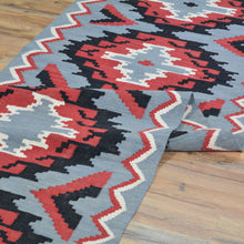 Load image into Gallery viewer, Hand-Woven Flat-Weave Southwestern Design Handmade Wool Rug (Size 2.8 X 9.11) Cwral-10947