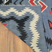 Load image into Gallery viewer, Hand-Woven Flat-Weave Southwestern Design Handmade Wool Rug (Size 8.10 X 11.11) Cwral-10950