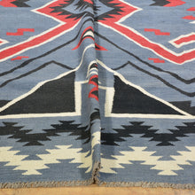 Load image into Gallery viewer, Hand-Woven Flat-Weave Southwestern Design Handmade Wool Rug (Size 8.10 X 11.11) Cwral-10950