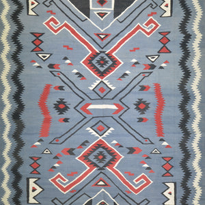 Hand-Woven Flat-Weave Southwestern Design Handmade Wool Rug (Size 8.10 X 11.11) Cwral-10950