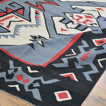 Load image into Gallery viewer, Hand-Woven Flat-Weave Southwestern Design Handmade Wool Rug (Size 8.2 X 9.5) Cwral-10956