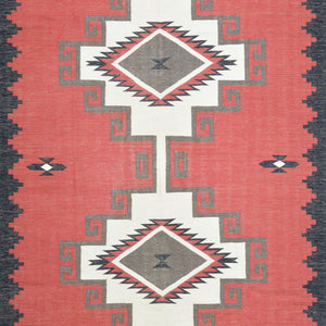 Flat-Weave Southwestern Design Antique Looks Wool Rug (Size 5.11 X 8.10) Cwral-10962