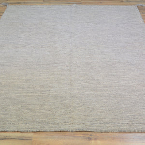 Hand-Woven Flat-Weave Contemporary Design Handmade Wool Rug (Size 5.2 X 6.10) Cwral-10977