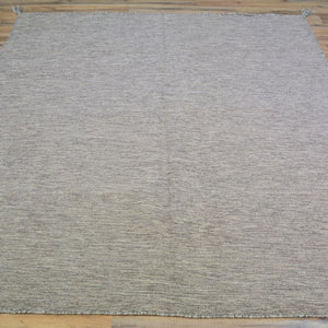 Hand-Woven Flat-Weave Contemporary Design Handmade Wool Rug (Size 5.1 X 6.11) Cwral-10980