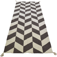 Load image into Gallery viewer, Hand-Woven Flat-Weave Contemporary Design Handmade Wool Rug (Size 2.7 X 7.9) Cwral-10986