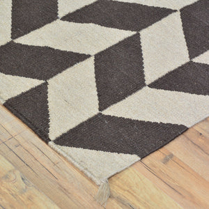 Hand-Woven Flat-Weave Contemporary Design Handmade Wool Rug (Size 2.7 X 7.9) Cwral-10986