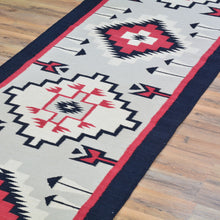 Load image into Gallery viewer, Hand-Woven Reversible Southwestern Design Handmade Wool Kilim (Size 2.5 X 15.8) Cwral-10989