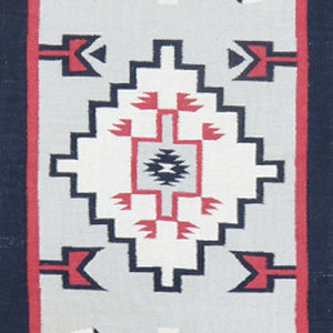 Hand-Woven Reversible Southwestern Design Handmade Wool Kilim (Size 2.5 X 15.8) Cwral-10989