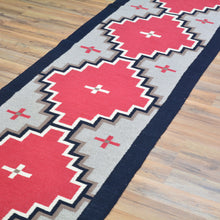 Load image into Gallery viewer, Hand-Woven Reversible Southwestern Design Handmade Wool Kilim (Size 2.6 X 15.7) Cwral-10995