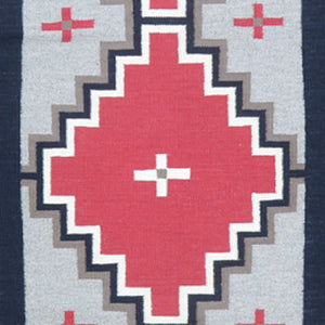 Hand-Woven Reversible Southwestern Design Handmade Wool Kilim (Size 2.6 X 15.7) Cwral-10995