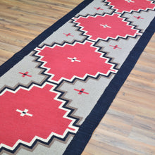 Load image into Gallery viewer, Hand-Woven Reversible Southwestern Design Handmade Wool Kilim (Size 2.7 X 10) Cwral-10998