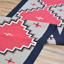 Load image into Gallery viewer, Hand-Woven Reversible Southwestern Design Handmade Wool Kilim (Size 2.7 X 10) Cwral-10998