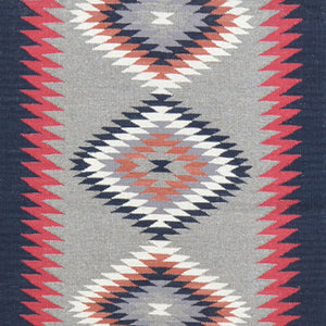 Hand-Woven Reversible Southwestern Design Handmade Wool Kilim (Size 2.6 X 11.9) Cwral-11001