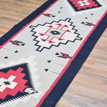 Load image into Gallery viewer, Hand-Woven Reversible Southwestern Design Handmade Wool Kilim (Size 2.7 X 11.10) Cwral-11004