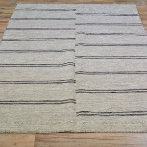 Hand-Woven Flat-Weave Contemporary Design Handmade Wool Rug (Size 4.0 X 5.10) Cwral-11022