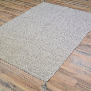 Hand-Woven Flat-Weave Contemporary Design Handmade Wool Rug (Size 4.0 X 5.10) Cwral-11025