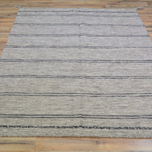 Hand-Woven Flat-Weave Contemporary Design Handmade Wool Rug (Size 4.0 X 5.11) Cwral-11031