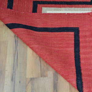 Hand-Woven Flat-Weave Contemporary Design Handmade Wool Rug (Size 3.2 X 4.11) Cwral-11034