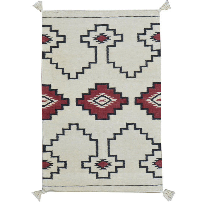 Hand-Woven Flat-Weave Contemporary Design Handmade Wool Rug (Size 2.6 X 4.0) Cwral-11046