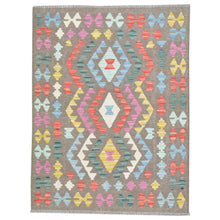 Load image into Gallery viewer, Hand-Woven Flat-Weave Traditional Design Handmade Wool Rug (Size 3.5 X 5.1) Cwral-11055