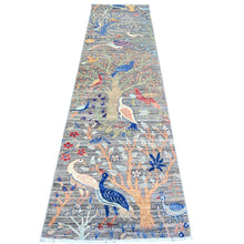 Load image into Gallery viewer, Hand-Knotted Paradise Birds Design Runner Handmade Wool  Rug (Size 2.6 X 9.7) Cwral-11070